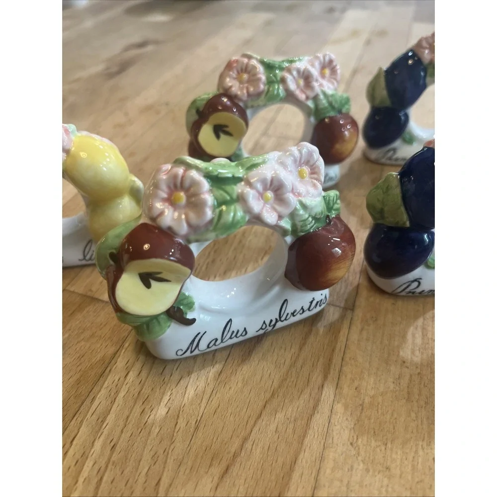 Villeroy & Boch Napkin Rings French Garden Set Of 8 Vintage Table Decor Tea